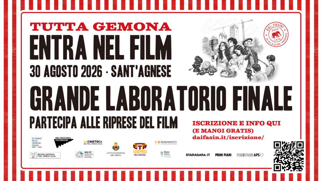 Gemona entra nel film: il 30 agosto Sant’Agnese diventa un set aperto alla città