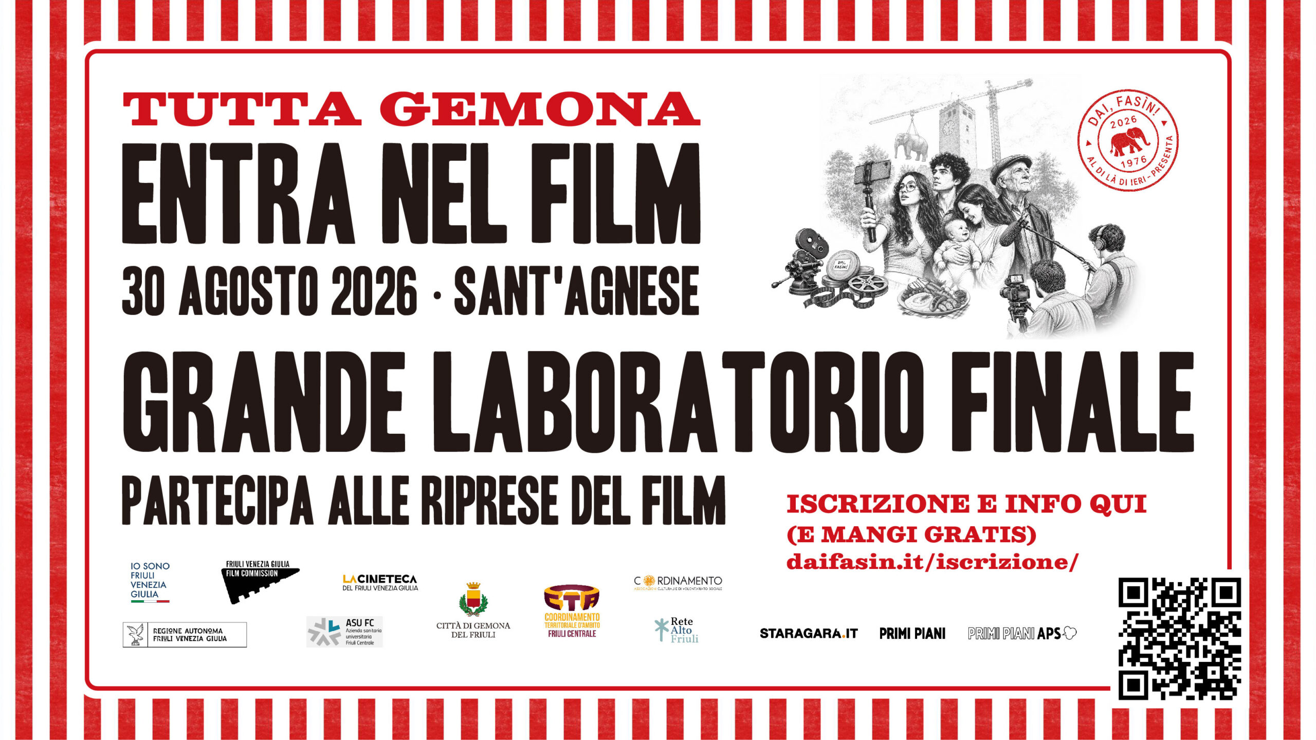 Gemona entra nel film: il 30 agosto Sant’Agnese diventa un set aperto alla città